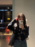 DXOT韓系學(xué)院小香風(fēng)外套女早秋冬季2025新款潮流氣質(zhì)千金黑色短款上衣 上衣外套【單件】 M 45-55kg 曬單實(shí)拍圖