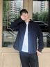 亨利格蘭   HENRY GRANT小熊貓男裝 春秋高街時尚工裝長袖襯衫外套休閑襯衣QSC231601 藍(lán)色 XL 50 曬單實拍圖