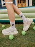 FILA  FUSION斐樂(lè )女鞋七夕送硬糖鞋時(shí)尚百搭老爹鞋舒適跑步運動(dòng)休閑鞋 棉花糖/銀-MM 37.5 曬單實(shí)拍圖