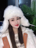 慕瓊（MUQIONG）帽子女冬季加厚保暖帽毛絨護耳帽可愛(ài)針織北方防寒長(cháng)白山滑雪 模特款-仿狐貍毛 均碼(50-62)cm 曬單實(shí)拍圖