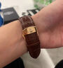 雷諾（RARONE）雷諾真皮表帶原裝蝴蝶扣手表帶838179防水防汗原廠(chǎng)男女皮表鏈配件 RARONE-棕色棕線(xiàn)+金色蝴蝶扣 20mm 曬單實(shí)拍圖