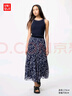 優(yōu)衣庫(kù)女裝雪紡長(zhǎng)裙層疊半身裙裙子偏短款480747 09 黑色 L /160/72A 曬單實(shí)拍圖