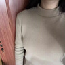 莫代爾打底衫女士秋冬季款修身內(nèi)搭可外穿洋氣保暖肌底衣女百搭顯瘦上衣 MD-D5774杏仁奶白 L 適合120-140斤 曬單實拍圖