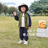JELLYBABY[抗菌鎖溫]男童運(yùn)動(dòng)兩件套小寶寶秋冬搖粒絨套裝衣服兒童秋裝男孩 軍綠 130 CM 曬單實(shí)拍圖