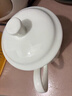 友來福茶杯陶瓷帶蓋純白骨瓷小號辦公會議杯子開會水杯400ml定制印字 曬單實拍圖