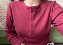 優(yōu)衣庫女裝柔軟羅紋撞色圓領(lǐng)T恤/長(cháng)袖插肩袖內搭25秋冬新款481438 69 藏青色 M /160/84A 曬單實(shí)拍圖