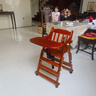 魚(yú)躍星空寶寶餐椅實(shí)木可折疊免安裝嬰兒家用餐桌椅兒童便攜多功能吃飯座椅 折疊升降款【帶腳踏+輪子+餐盤(pán)】 全實(shí)木【送貨上門(mén) 當/隔日達】 曬單實(shí)拍圖