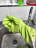 JCZS日本加絨手套洗碗家務(wù)廚房耐用橡膠皮洗衣服防水女士干活專(zhuān)用 【2雙裝】52cm厚絨款-黃色+綠色(0異味/不移 S 曬單實(shí)拍圖