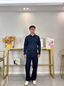 nasawassup官方正品牌奢侈高端闊腿牛仔褲男春秋新款寬松直筒休閑大碼長(cháng)褲 高檔藍色 【現貨速達】 常規 33 腰圍2尺6，適合150斤左右 曬單實(shí)拍圖
