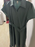 恒源祥高級感真絲連衣裙女2024夏季新款氣質(zhì)顯瘦桑蠶絲裙子 綠色 2XL 碼【建議123-135斤穿】 曬單實拍圖