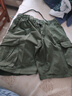 羅蒙（ROMON）工裝休閑短褲男士春夏季潮流時(shí)尚薄款沙灘外穿五分褲子男褲男裝 065軍綠色 33 約140-150斤可穿 曬單實(shí)拍圖