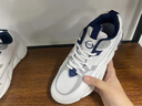 AJCV品牌男鞋夏季網(wǎng)面透氣厚底增高運動休閑鞋潮流百搭跑步老爹鞋子男 白藍 40 曬單實拍圖