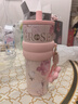 世大家明星同款保溫杯女士水杯送女友老婆中秋國慶伴手禮物大容量吸管杯 曬單實(shí)拍圖