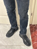 千百度（C.BANNER）牛皮休閑皮鞋一腳蹬英倫德比鞋黑色厚底大碼男士鞋正裝商務(wù)鞋 黑色 41 曬單實(shí)拍圖