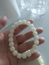 靈月閣手持白玉菩提根手串老桶型菩提子佛珠文玩手串男女手鏈女神節禮物 素珠 鬼工老型桶珠 10mm（油性足 上色快) 曬單實(shí)拍圖