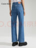 Calvin Klein Jeans24春夏新款女士休闲高腰阔腿版洗水微弹牛仔裤J221000 1A4-牛仔浅蓝 26 晒单实拍图