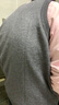 恒源祥100純羊毛背心男士v領(lǐng)春秋冬季中年針織格子商務(wù)休閑坎肩套頭馬甲 黑灰 L (175) 曬單實(shí)拍圖