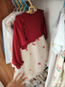 心楠女童衣服秋冬長(cháng)袖女寶寶一周歲禮服中式百天蓬蓬裙公主裙滿(mǎn)月服 紅色蝴蝶裙紗裙【長(cháng)袖款】 90 碼 曬單實(shí)拍圖