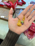 中銀億金黃金吊墜琺瑯七子葫蘆足金百搭項(xiàng)鏈套鏈生日中秋節(jié)禮物送女友老婆 琺瑯七彩葫蘆套鏈(紫)【金重約5.9g】 曬單實(shí)拍圖