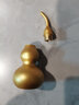 銅掌柜 銅葫蘆掛件開(kāi)蓋空心葫蘆掛飾玄關(guān)葫蘆擺件車(chē)載家居裝飾品 （3個(gè)）2#磨砂金葫蘆（高8.5cm） 曬單實(shí)拍圖