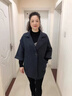 迪茸新款媽媽秋裝外套洋氣50多歲中老年女秋冬季時(shí)尚大碼針織毛呢大衣 灰色 L 推薦90-105斤（甄選品質(zhì)） 曬單實(shí)拍圖