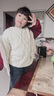 圣芙愷（CEFREKAY）兒童毛衣加絨加厚中大女童保暖嬰幼兒男寶寶韓版手編羊毛衫毛線(xiàn)衣 白色 150 cm 曬單實(shí)拍圖