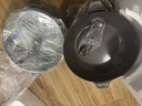 美的（Midea）鈦陶電炒鍋 電蒸鍋宿舍煮鍋炒菜專(zhuān)用分體式家用多功能一體電火鍋煎鍋5.5L多用途鍋HCG3218S配蒸籠 曬單實(shí)拍圖