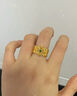 夢(mèng)金園 黃金戒指 祈祥古法喜事臨女萬(wàn)純足金指環(huán)約8.84g 曬單實(shí)拍圖