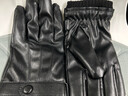 羅蒙皮手套男士冬季加絨加厚保暖戶(hù)外騎行摩托電動(dòng)車(chē)防水防寒防凍觸屏 黑色 曬單實(shí)拍圖