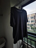 十如仕短袖t恤男女款純棉【汗無(wú)痕】圓領(lǐng)打底衫休閑通勤 T12-02 黑色 L 曬單實(shí)拍圖