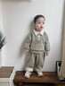 GUYN兒童衛(wèi)衣套裝秋裝2025新款男寶寶衛(wèi)衣褲子秋季嬰兒童衣服分體兩件 灰綠 73 默認尺碼11 曬單實拍圖