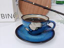 GOWKE咖啡杯輕奢高級陶瓷杯子女生高顏值下午茶杯藍花朵水杯生日伴手禮 復古藍花朵咖啡杯碟 1個(gè) 250ml 曬單實(shí)拍圖
