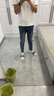 馬克華菲【超柔彈力】牛仔褲男2025秋季新款復(fù)古港風(fēng)休閑寬松直筒褲子 淺藍色566 29 曬單實拍圖