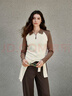 森馬（Semir）POLO衫女短款拼色插肩袖修身上衣小個子秋顯瘦套頭衫101524115003 曬單實拍圖