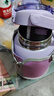 恩爾美（nRMEi）大肚杯保溫杯大容量女士316不銹鋼高顏值學(xué)生噸桶噸吸管水壺杯子 紫色2000ml【雙飲+茶倉+背帶】 曬單實(shí)拍圖