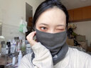 曇蓓漫圍脖女掛耳面罩護頸脖套騎車(chē)擋風(fēng)保暖多用口罩加厚防寒電動(dòng)車(chē)護耳 掛耳面罩-深灰色 【四合一保暖/升級加絨加厚】 顯臉小 | 一物多用 | 時(shí)尚百搭 曬單實(shí)拍圖