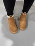 百麗弋沅東北雪地靴女2026冬季新款厚底加絨保暖短靴加厚增高棉鞋女鞋 栗色 37 (235mm) 曬單實(shí)拍圖