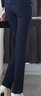 皮爾卡丹（pierre cardin）23年新款春秋款微彈西裝褲女高腰顯瘦垂感黑色直筒褲職業(yè)西褲長(cháng)褲 藏青色直筒褲常規款 L 2尺1/95-105斤 曬單實(shí)拍圖