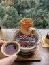 云帝圍爐煮茶炭爐老式燒烤爐家用室內打邊爐烤火爐套裝陶土泥爐煮茶爐 07罐罐壺+木蓋+粗陶圓杯4杯 如圖所示 曬單實(shí)拍圖