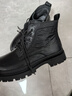 百麗男靴厚底馬丁靴冬商場(chǎng)款休閑短靴8CQ01DD3 黑色單里 42 曬單實(shí)拍圖