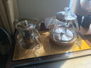 益茶福全自動(dòng)上水電熱水壺底部上水嵌入式電茶爐燒水壺燒水一體機玻璃煮茶壺保溫泡茶壺開(kāi)水壺 1L 保溫玻璃套裝SQ-008金色 曬單實(shí)拍圖