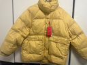 皮爾卡丹羽絨服女款高端女裝嘉興平湖白鴨絨服女款冬季外套韓版短款羽絨衣 黃色 S (建議80-120斤) 曬單實(shí)拍圖