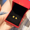 中國黃金（CHINA GOLD）小金花黃金耳釘女款時(shí)尚花朵足金耳飾七夕新年節禮物送女友老婆 三葉草耳釘【一對】約0.8g 曬單實(shí)拍圖