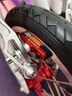 LP LITEPRO小輪車圈剎剎車皮14/16/20寸配件V剎皮412折疊自行車替換剎車塊 紅色 一對 曬單實拍圖
