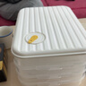 炊大皇 多功能餃子盒4層1蓋加大收納盒冰箱保鮮盒食品級冷凍水餃餛飩盒 曬單實(shí)拍圖