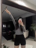 皮爾卡丹（pierre cardin）加厚黑色西裝短褲女秋冬2025款小個(gè)子高腰辣妹休閑褲顯瘦外穿靴褲 黑色 S 曬單實(shí)拍圖