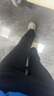 FitonTon褲子女高腰微喇褲秋冬松緊腰馬蹄褲垂感顯瘦休閑褲黑色喇叭褲 曬單實(shí)拍圖