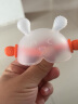 马博士婴儿牙胶小月龄磨牙胶棒安抚胶硅胶玩具防吃手牙咬胶 兔子橙色 实拍图