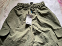 真維斯（Jeanswest）美式粉色工裝褲女秋冬新款潮流高腰寬松闊腿束腳休閑褲子女 軍綠色(長(cháng)褲) M 曬單實(shí)拍圖