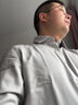 格羅尼雅（GORNIA）男士綿羊毛純色休閑商務(wù)通勤簡(jiǎn)約百搭經(jīng)典襯衣GBW88351006 灰色 L (175B) 曬單實(shí)拍圖